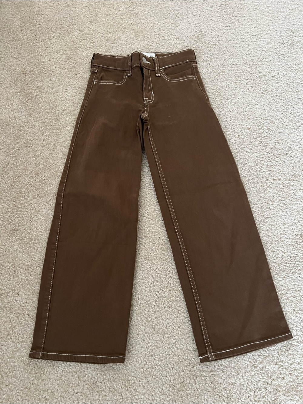 Abercrombie kids Brown Wide-Leg Jeans size 5/6 Long